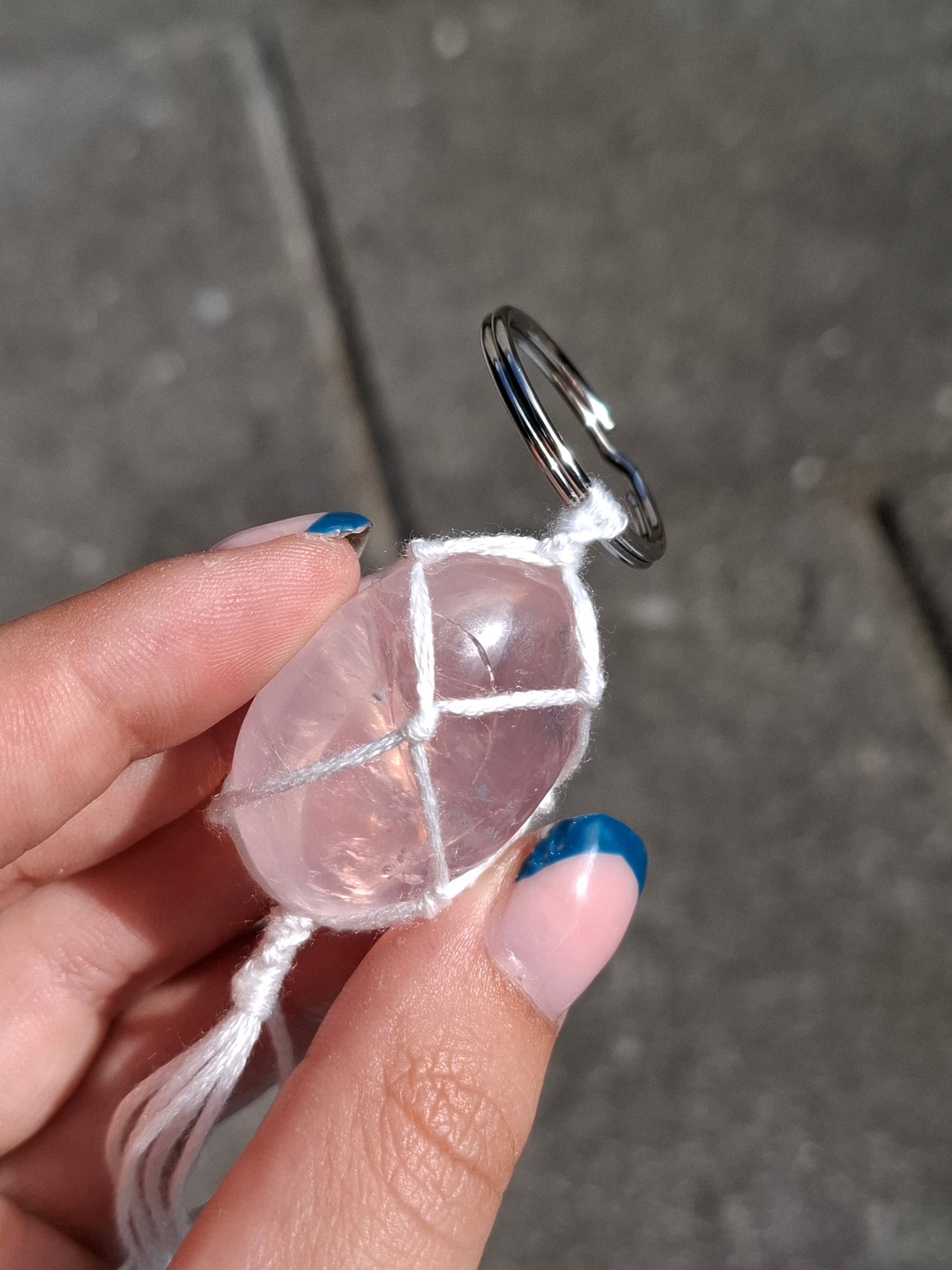 Sleutelhanger rozenkwarts 2