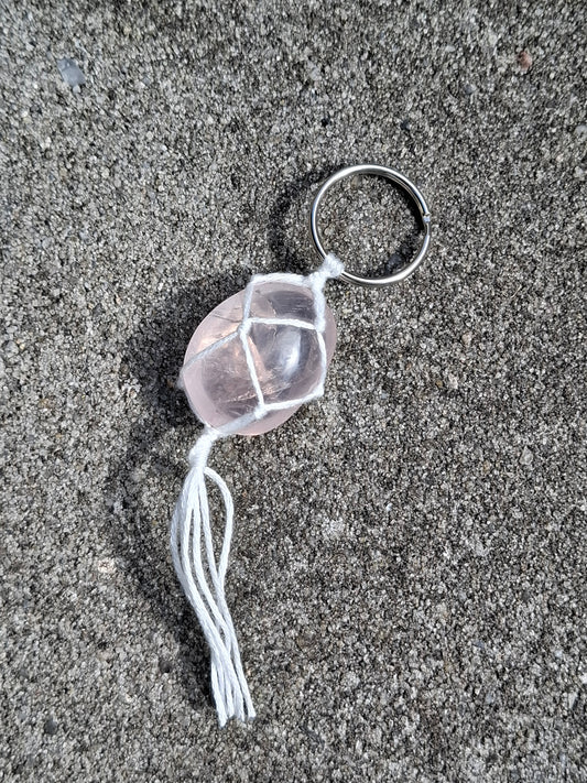 Sleutelhanger rozenkwarts 2