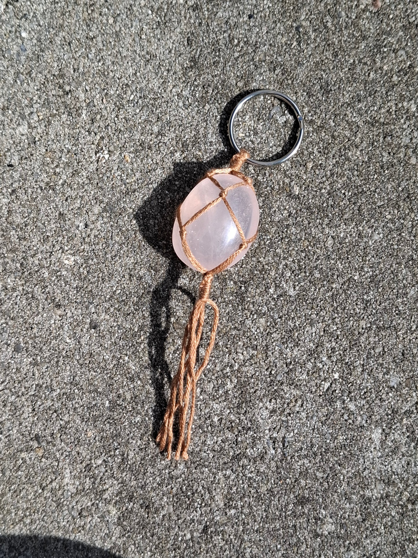 Sleutelhanger rozenkwarts 1