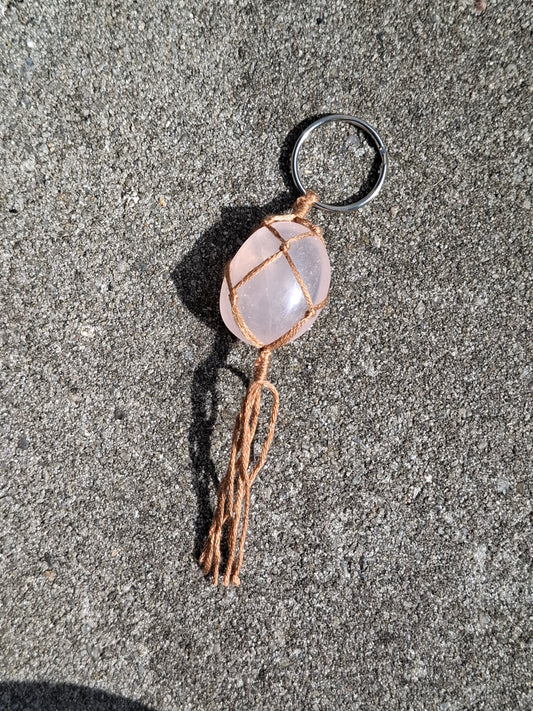 Sleutelhanger rozenkwarts 1