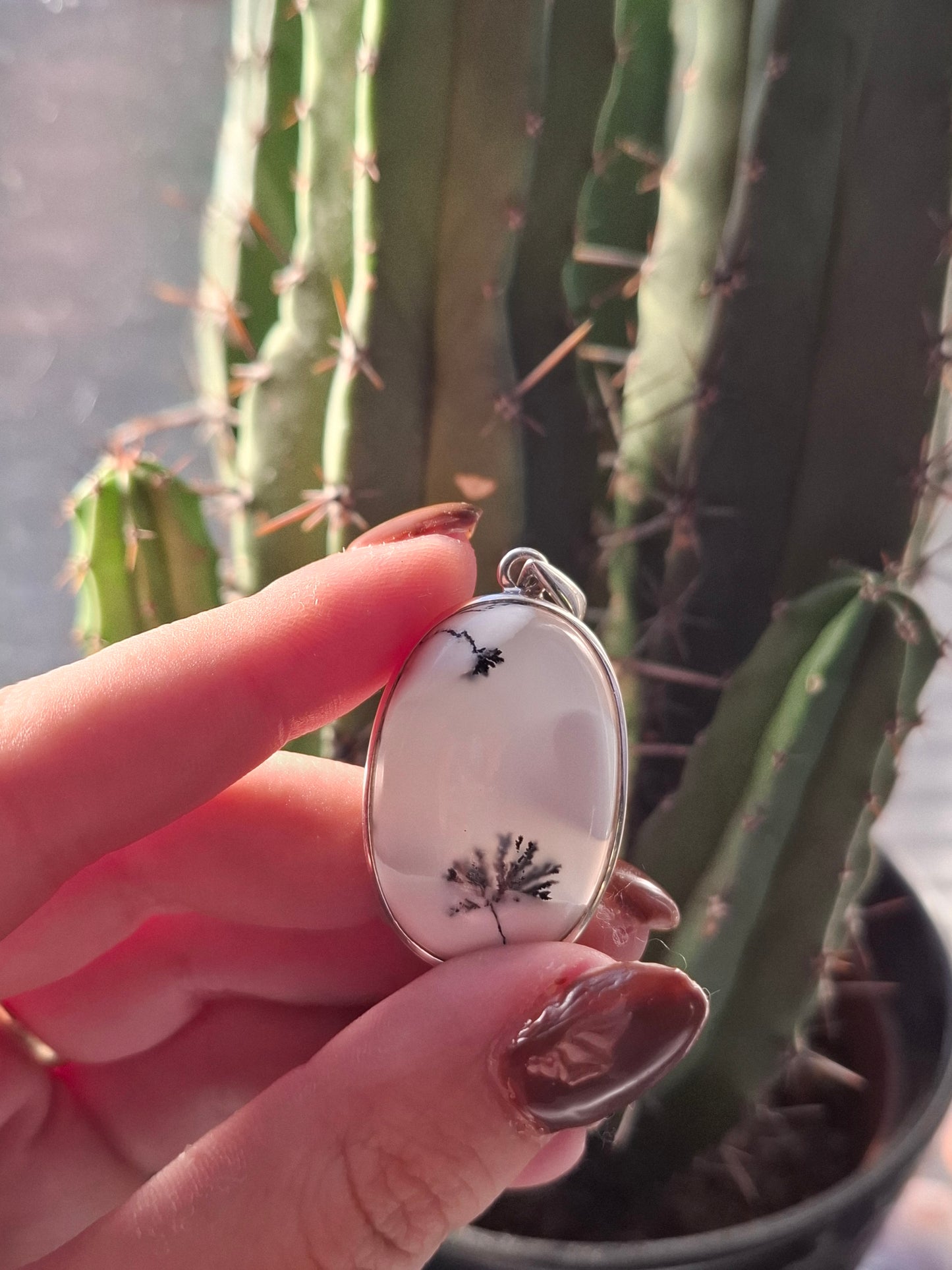 Hanger denriet Agaat echt zilver 925